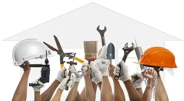 Image of arms with tools